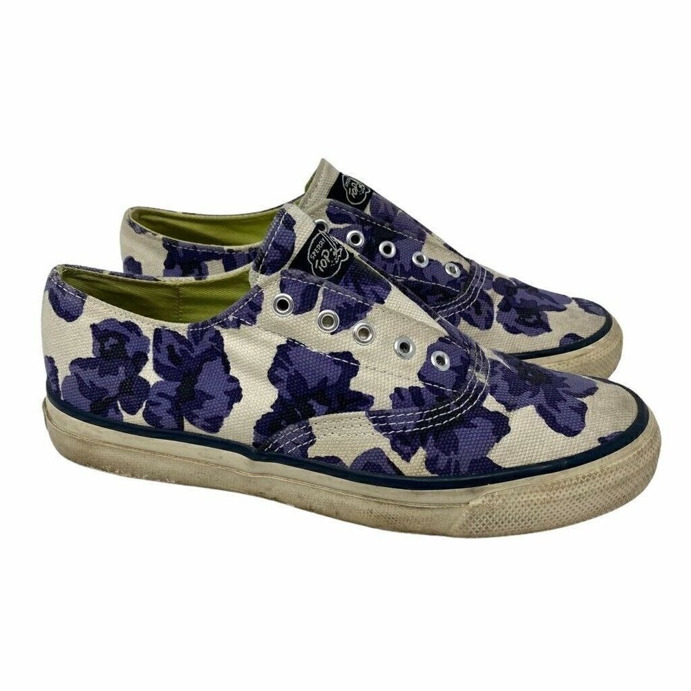 Milly For Sperry Top-Sider Womens Slip On Sneaker Shoes Purple Blue 9125592 6